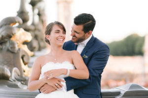 le smariée sur pont alexandre "